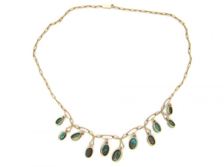 Turquoise Fringe Necklace