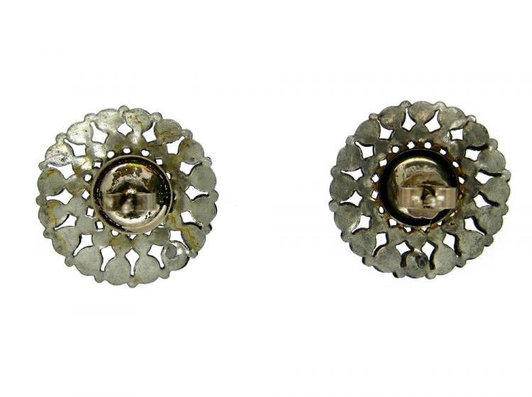 Round Cut Steel Earrings