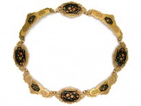 15ct Gold & Swiss Enamel Necklace