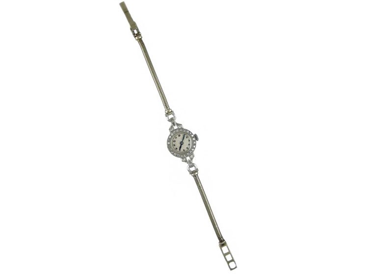Platinum & Diamond Round Watch
