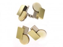 18ct Gold, Platinum & Ivory Cufflinks