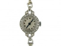 Platinum & Diamond Round Watch