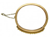 15ct Gold, Pearl & Coral Bangle