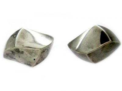European Silver Wave Earrings