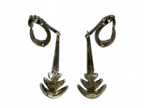 Marcasite & Silver Clip-on Earrings