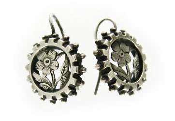 Silver Flower Earrings