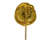 18ct Gold Lady's Head Tie Pin