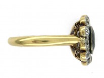 Edwardian 18ct Gold Sapphire & Diamond Cluster Ring