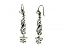 Marcasite & Silver Twist Earrings