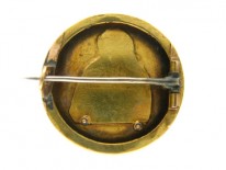 Victorian 15ct Gold Enamel Lady Brooch