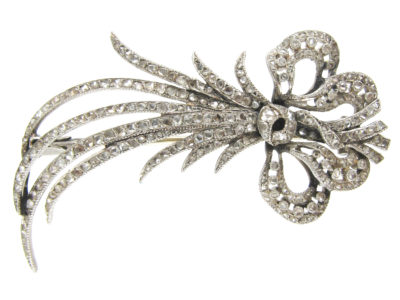 Edwardian Diamond & Platinum Aigrette Brooch