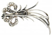Edwardian Diamond & Platinum Aigrette Brooch