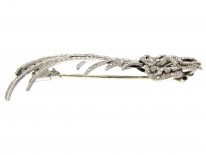 Edwardian Diamond & Platinum Aigrette Brooch
