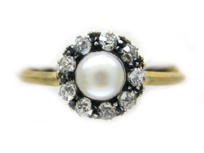 Pearl Diamond Ring