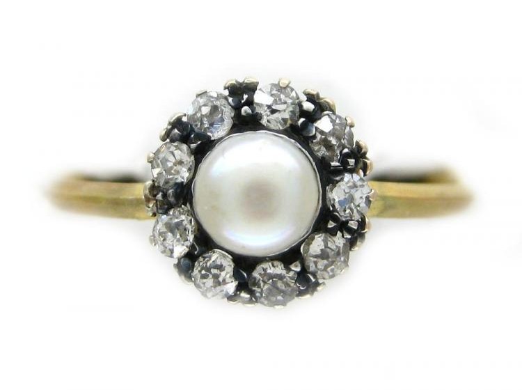 Pearl Diamond Ring