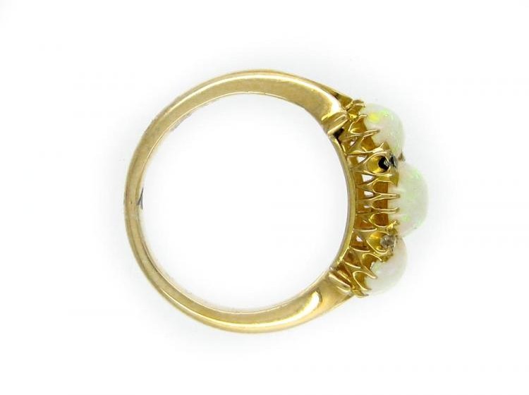 Opal & Diamond Ring