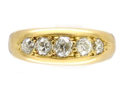 18ct Gold & Diamond Gypsy Ring