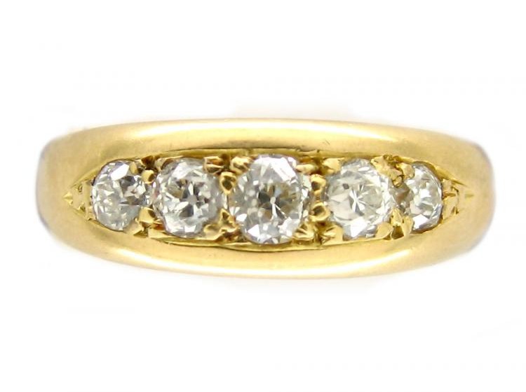 18ct Gold & Diamond Gypsy Ring