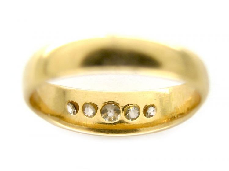 18ct Gold & Diamond Gypsy Ring