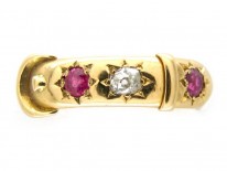 Ruby & Diamond Belt Design Ring