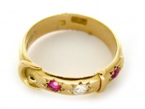 Ruby & Diamond Belt Design Ring