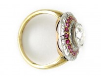 Diamond & Ruby Circle Ring