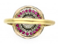 Diamond & Ruby Circle Ring