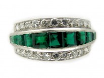 Art Deco Emerald & Diamond Ring