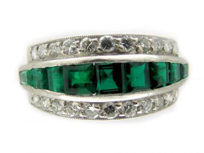 Art Deco Emerald & Diamond Ring
