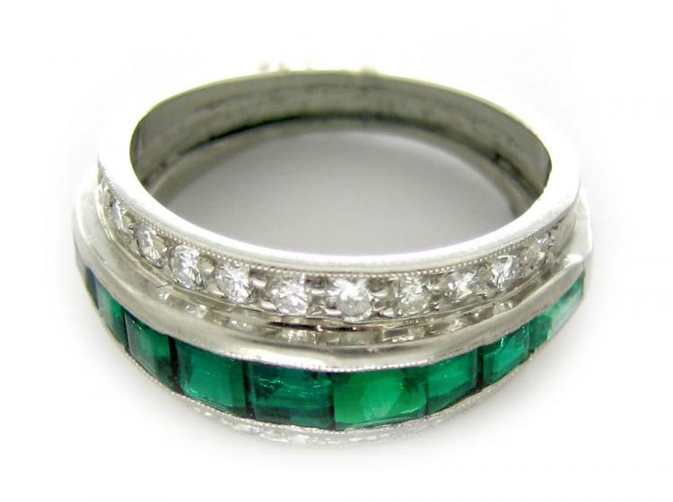 Art Deco Emerald & Diamond Ring