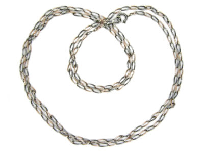 Niello Silver & Gold Guard Chain