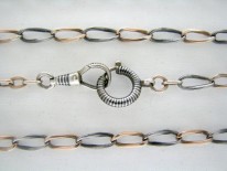 Niello Silver & Gold Guard Chain