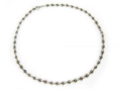 Silver Knot-Link Necklace
