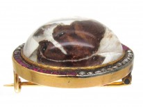Spaniel Crystal, Ruby & Diamond Brooch