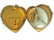 Large Silver Gilt Heart Locket