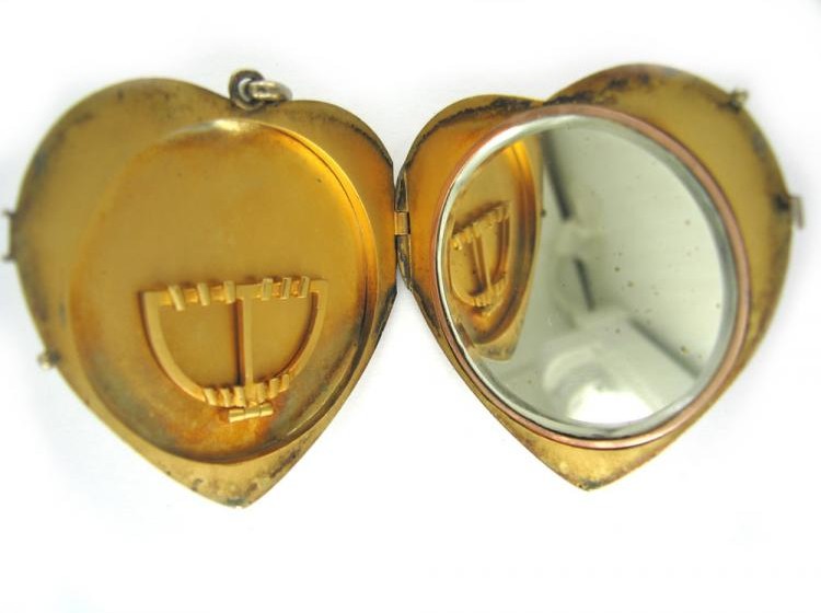 Large Silver Gilt Heart Locket