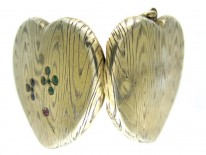 Large Silver Gilt Heart Locket