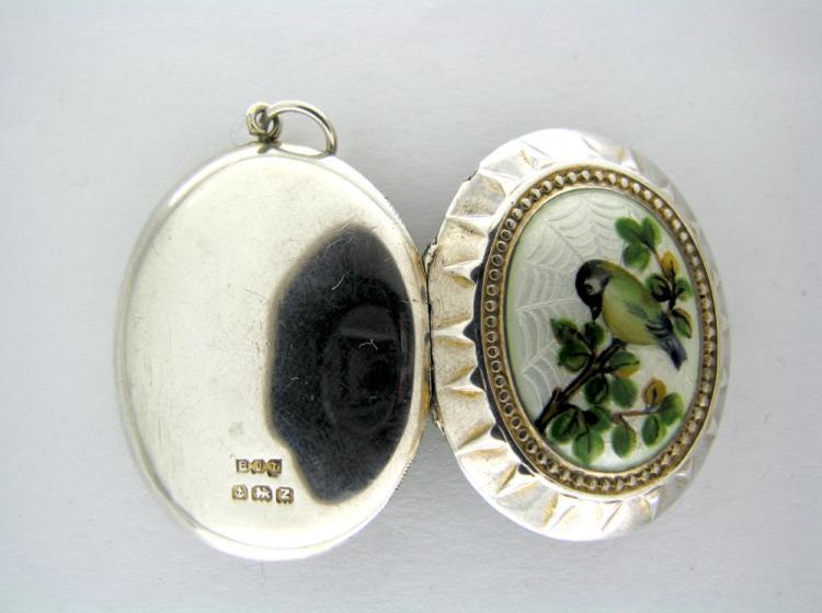 Victorian Enamel Silver Locket