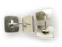 Art Deco Onyx Silver Cufflinks