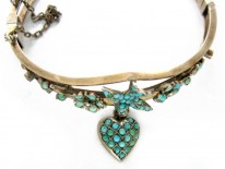 Silver Gilt Turquoise Bangle