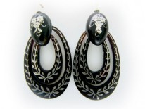 Tortoise Shell Pique Drop Earrings
