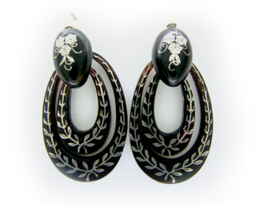 Tortoise Shell Pique Drop Earrings