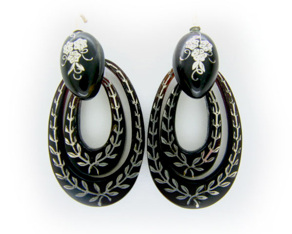Tortoise Shell Pique Drop Earrings