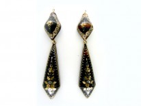 Tortoise Shell Pique Drop Earrings