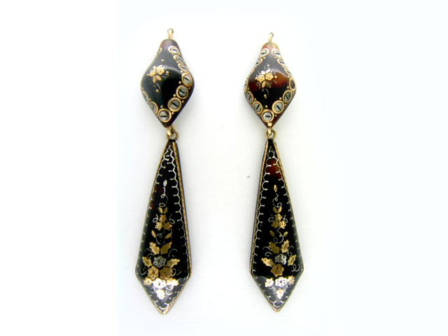 Tortoise Shell Pique Drop Earrings