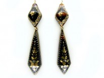 Tortoise Shell Pique Drop Earrings