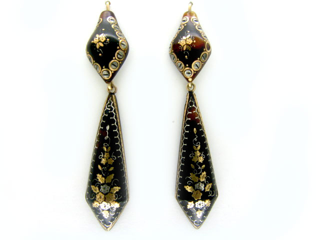 Tortoise Shell Pique Drop Earrings