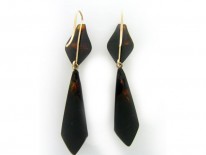 Tortoise Shell Pique Drop Earrings