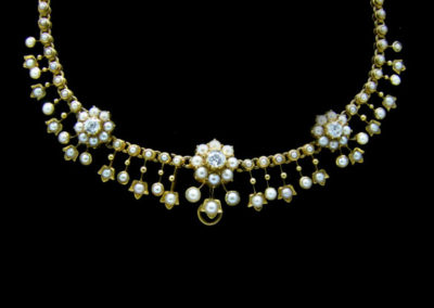 Split-Pearl & Diamond Necklace
