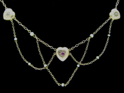 Edwardian Heart Festoon Necklace